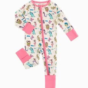 Bamboo Monsters Inc Footie Sleeper Size 3-6 Months